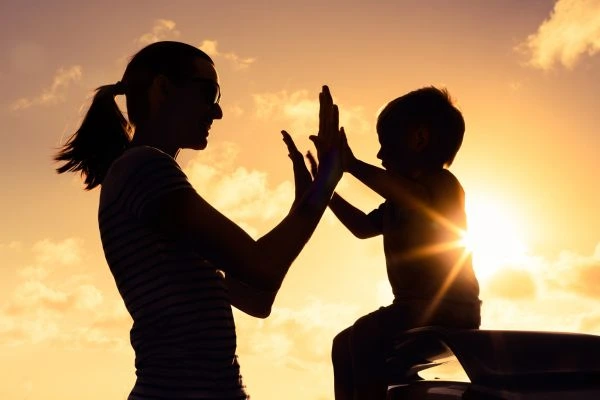 Image of happy mother and child after resolving child arrangements Cwmbran